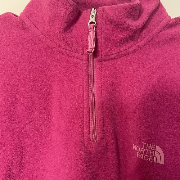 The North Face Pink Long Sleeve Polo Sweatshirt- size M - Picture 3 of 5